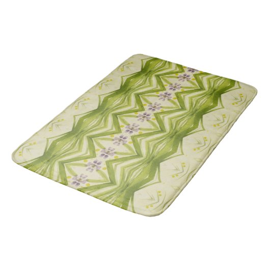 Tapis De Bain Vert olive Et Sage (Angle)