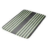 Tapis De Bain Vert pâle et charbon cinq bandes motif (Angle)