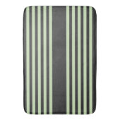 Tapis De Bain Vert pâle et charbon cinq bandes motif (devant Vertical)