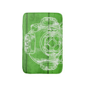 Tapis de bain vert plongée (Devant (Vertical))