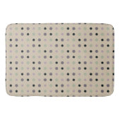 Tapis De Bain Vert, rose, violet, points bleus (Devant)