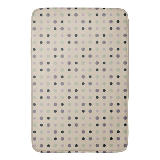 Tapis De Bain Vert, rose, violet, points bleus (devant Vertical)