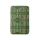 Tapis de bain Vert, Rouge, Noir, Blancs (Devant (Vertical))