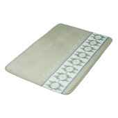 Tapis De Bain Vert Sage Avec Bleu Turquoise (Angle)