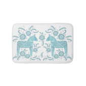 Tapis de bain vert sarcelle et blanc Cheval Dala s (Devant)