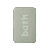 Tapis De Bain vert sauge argenté (Devant (Vertical))