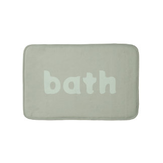 Tapis De Bain vert sauge argenté