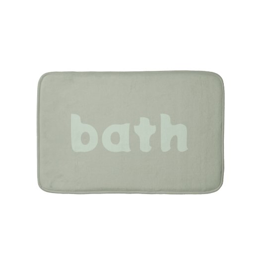 Tapis De Bain vert sauge argenté (Devant)