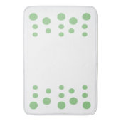 Tapis De Bain Vert sauge et blanc Bulles points modernes (devant Vertical)