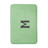 Tapis De Bain Vert sauge Monogramme (Devant (Vertical))