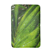 Tapis De Bain Verts tropicaux avec gouttes de pluie (Devant (Vertical))