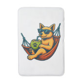 Tapis De Bain Vibes de chiot tropical (Devant (Vertical))