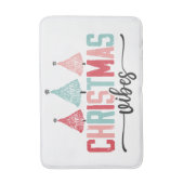 Tapis De Bain Vibes de Noël - Festive Tree Design (Devant (Vertical))
