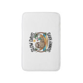 Tapis De Bain Vibes d'été Sloth Funny Lazy Float (Devant (Vertical))