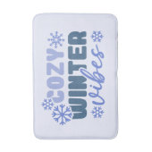 Tapis De Bain Vibes d'hiver confortables - Typographie du flocon (Devant (Vertical))