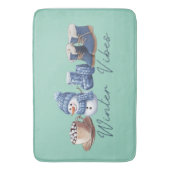 Tapis De Bain Vibes d'hiver Friendly Snowman (devant Vertical)