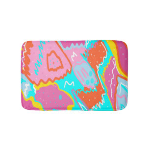 Tapis De Bain Vibes été au bord de la piscine Imprimer Abstrait