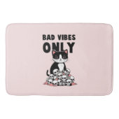 Tapis De Bain Vibes incorrectes uniquement - Chat et crânes (Devant)