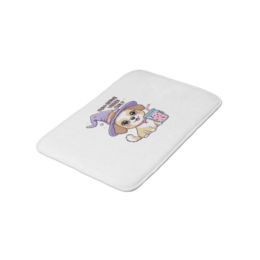 Tapis De Bain Vibes Paw-Stive Seulement Chien mignon Avec Bubble (Angle)