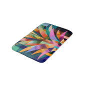 Tapis de bain vibrant abstrait Agave (Angle)