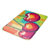 Tapis De Bain Vibrant Cerise Art (Angle)