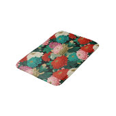Tapis De Bain Vibrant Chrysanthemum Flowers Botanical Pattern (Angle)