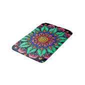 Tapis De Bain Vibrant Floral Mandala Art (Angle)