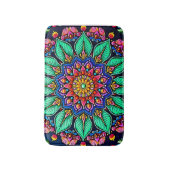 Tapis De Bain Vibrant Floral Mandala Art (Devant (Vertical))