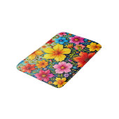 Tapis De Bain Vibrant Flowers: Garden of Joy Art (Angle)