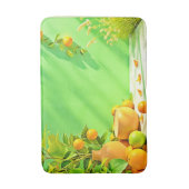 Tapis De Bain Vibrant Orange Green Still Life Design (Devant (Vertical))
