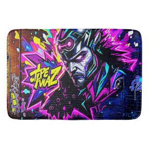 Tapis De Bain Vibrant Street Art