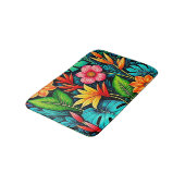 Tapis De Bain Vibrant Tropical Jungle Bloom Art (Angle)