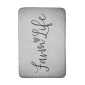 Tapis De Bain Vie de Ferme Rustique Texture de Burlap Gris Fanta (Devant (Vertical))