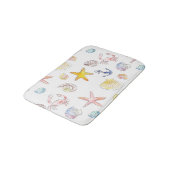 Tapis De Bain Vie marine et Ancres (Angle)