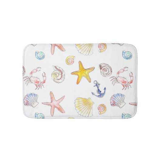 Tapis De Bain Vie marine et Ancres (Devant)