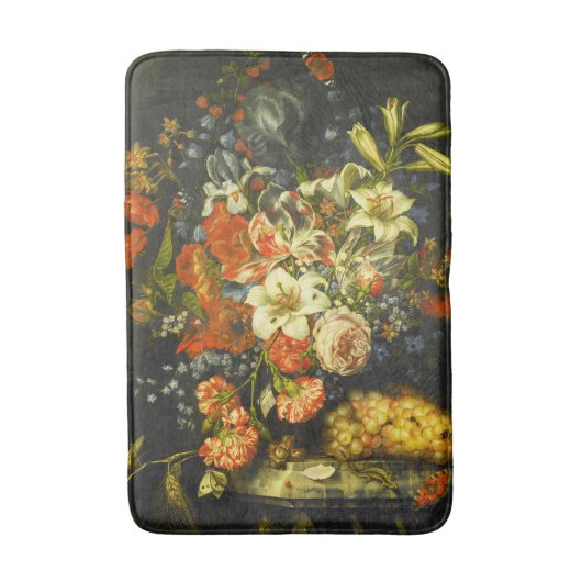 Tapis De Bain Vie morte avec fleurs et fruits (Devant (Vertical))