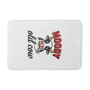 Tapis De Bain Vieille Vache Lunatique Design de Chemise de Vache