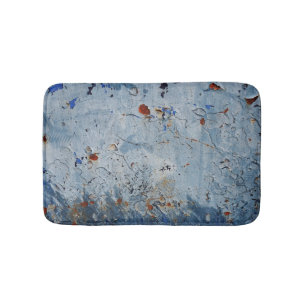 Tapis De Bain Vieux corrode de tôle bleu fer