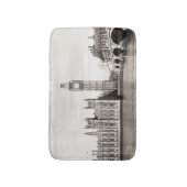 Tapis De Bain Vieux Londres, noir et blanc. (Devant (Vertical))