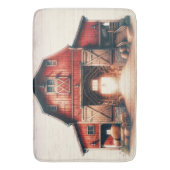 Tapis De Bain Vieux Red Grange rustique Pays (devant Vertical)