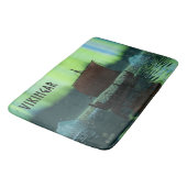 Tapis De Bain Viking Navire Et Lumières Du Nord (Angle)