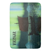 Tapis De Bain Viking Navire Et Lumières Du Nord (devant Vertical)