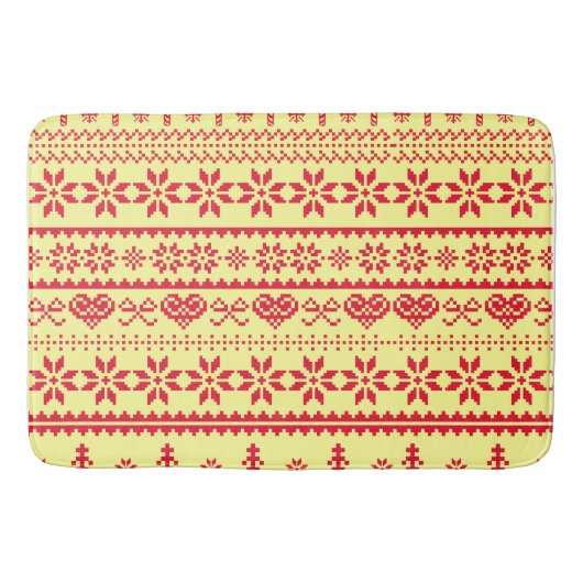 Tapis De Bain Vilain Motif Abstrait de Noël (Devant)