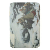 Tapis De Bain Village brûlé en hiver (par Albert Edelfeue) (devant Vertical)