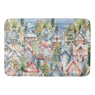 Tapis De Bain Village enneigé de Blue Mountain en hiver