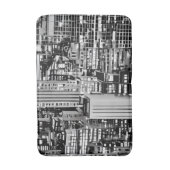 Tapis De Bain Ville de New York en noir et blanc (Devant (Vertical))