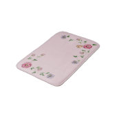 Tapis De Bain Vin floral rose et violet (Angle)