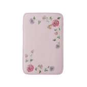 Tapis De Bain Vin floral rose et violet (Devant (Vertical))