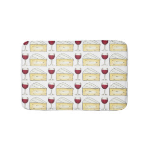 Tapis De Bain Vin Lover Rouge Vin Verre Brie Cheese Winnie