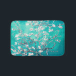 Tapis De Bain Vincent Van Gogh Almond Blossoms Turquoise<br><div class="desc">Vincent Van Gogh Almond Blossoms Artiste : Vincent Van Gogh Titre : Fleurs d'amandes Alterrées par 2sweet4wordsDesigns / PureVintageAimer papier d'emballage,  emballage cadeau,  papier d'emballage cadeau,  papier de tissu,  élégant,  impressionnisme,  Vincent Van Gogh,  Van Gogh,  fleurs d'amandes,  fleurs,  floral, </div>